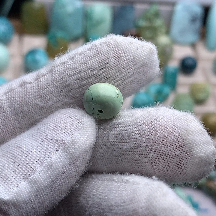 未镶嵌绿松石珠宝奇石直径11特色菜籽黄老型珠