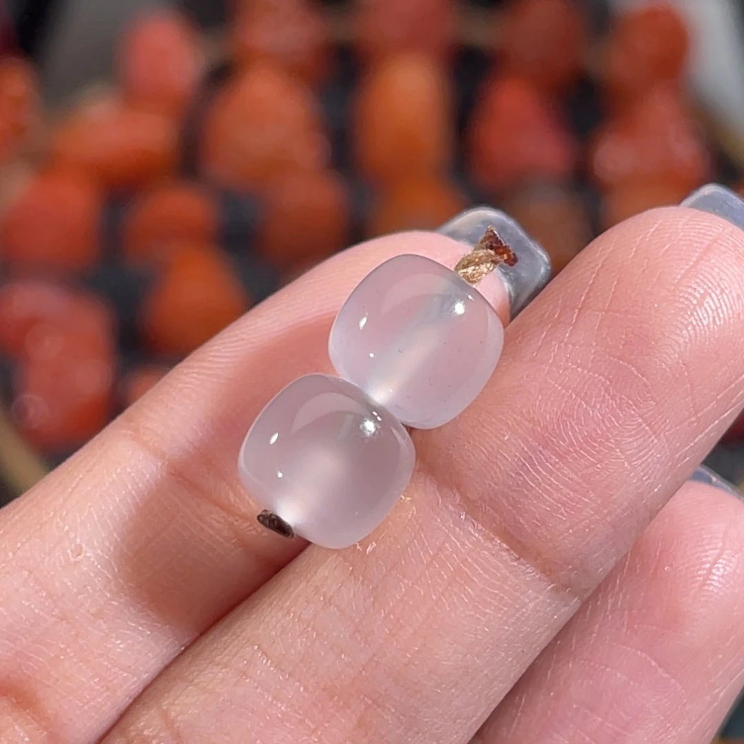 未镶嵌荔枝冻老型珠 9x8.2mm 不换退玛瑙/玉髓