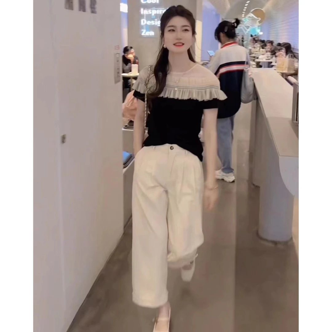 『舒适初夏Y』百搭休闲气质新款韩版舒适休闲裤9528