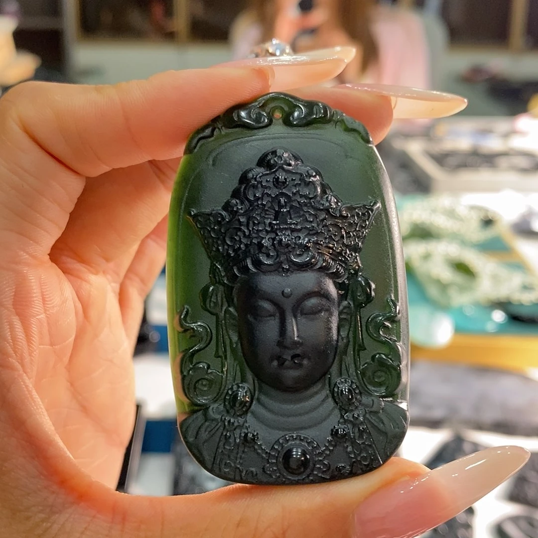 ****️蛇纹石玉未镶嵌吊坠