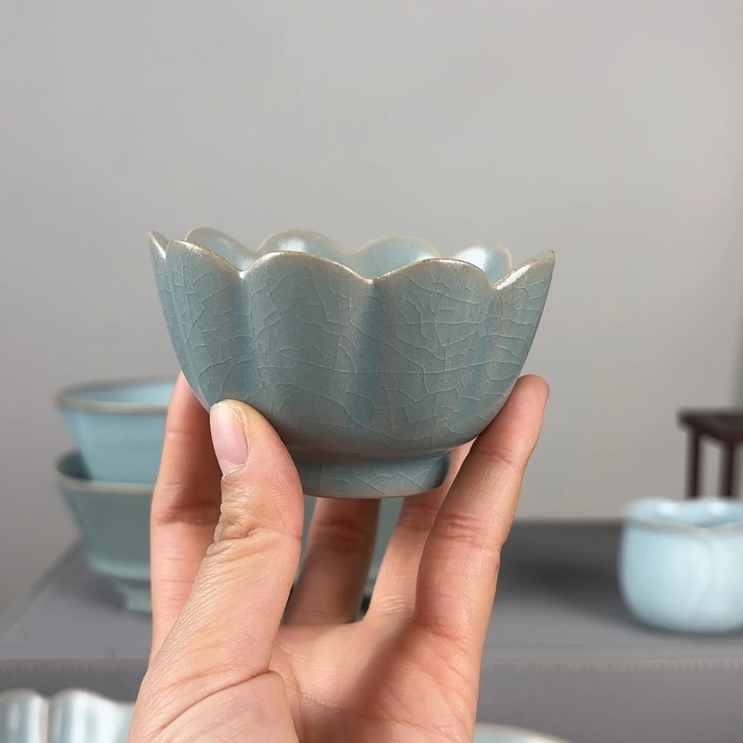 其他汝窑仿古釉小号莲花杯