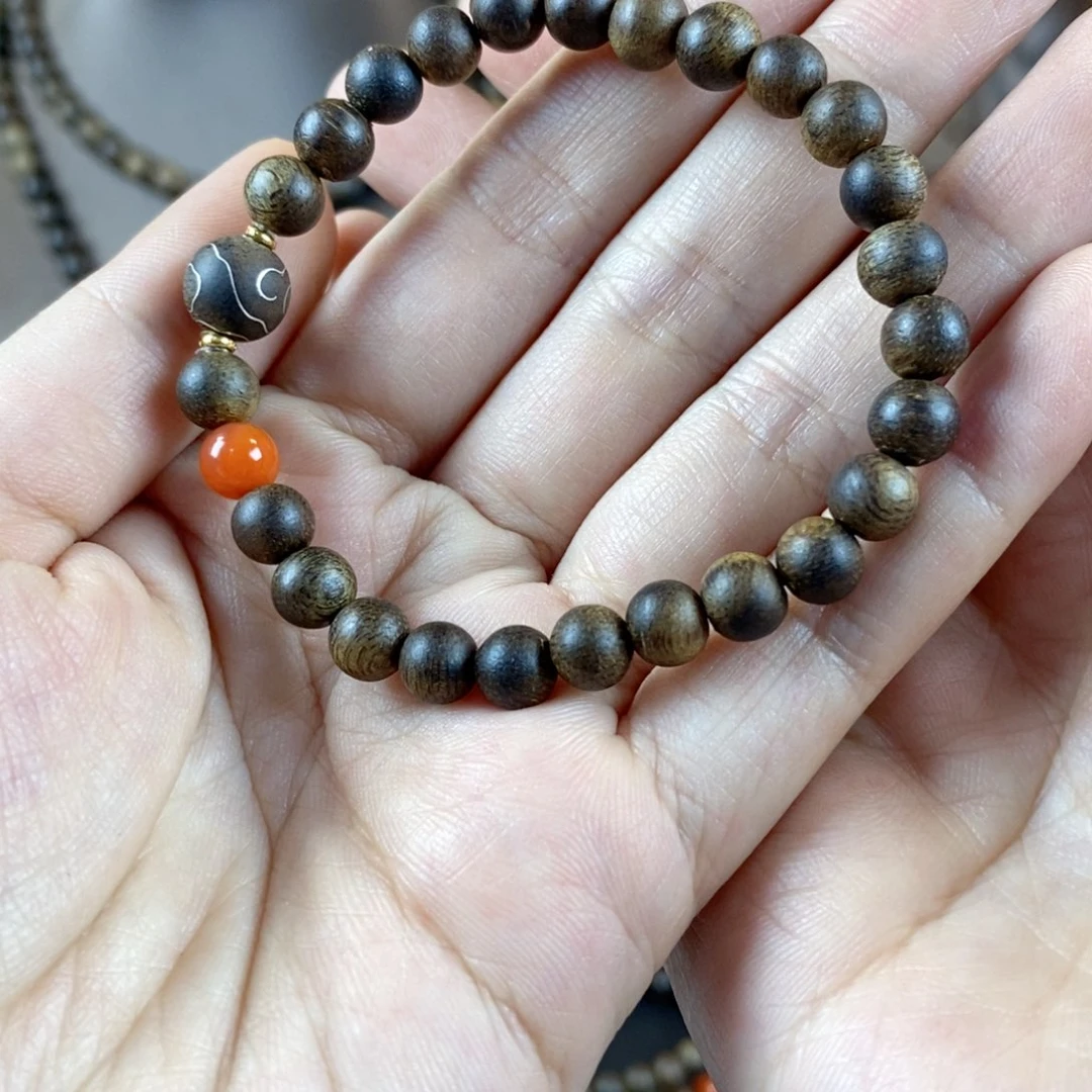 沉香手串文莱卡6mm单圈