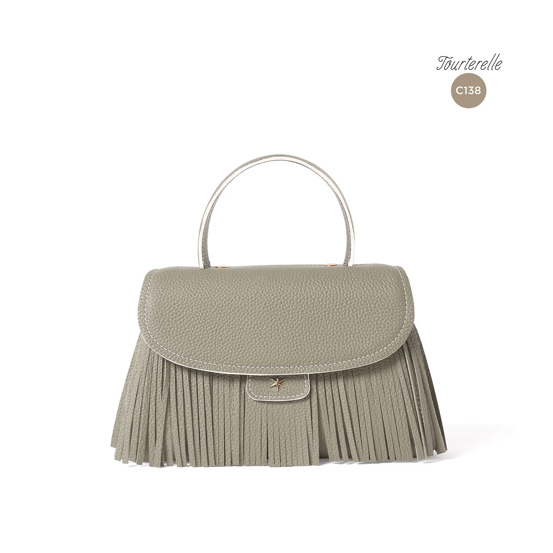 【SOLSOL专属】GB DAVID 新款流苏包ChantillyBisFranges包包荔枝纹