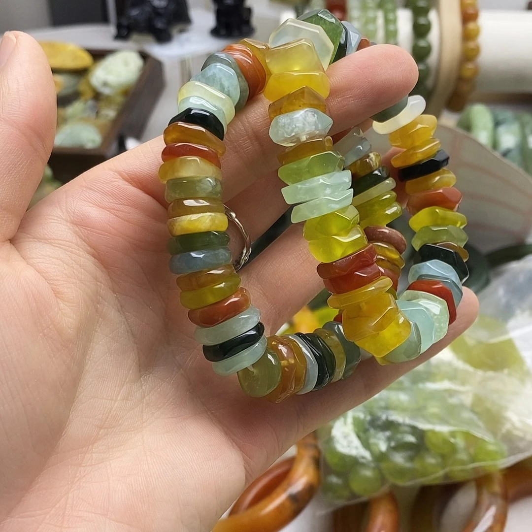 蛇纹石玉未镶嵌手链