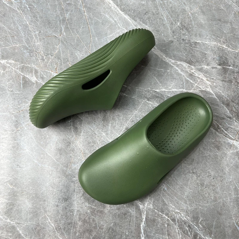 ins网红男士拖鞋潮款夏季外穿防滑包头拖男生绿色时尚潮流凉拖鞋