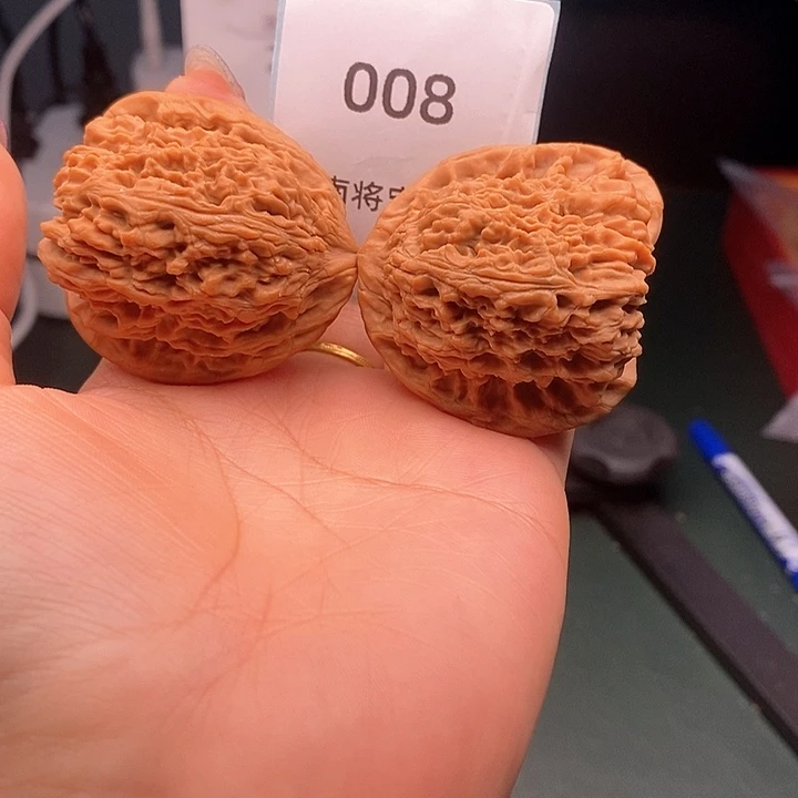 把件文玩核桃42-008全品三角天残