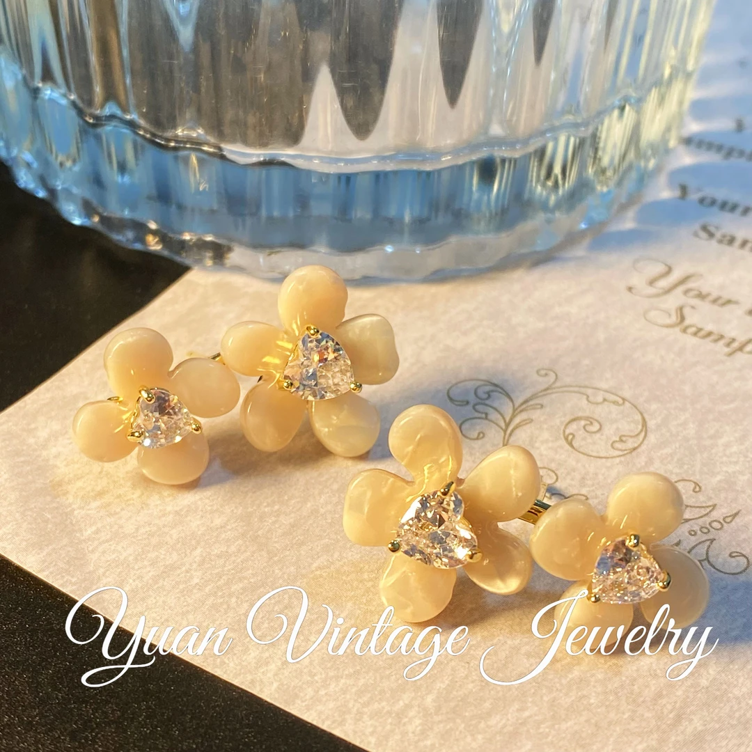 渡K金 E6635法★【人间白茶】LIWEIKE  爱罗妮  福利限定 耳钉