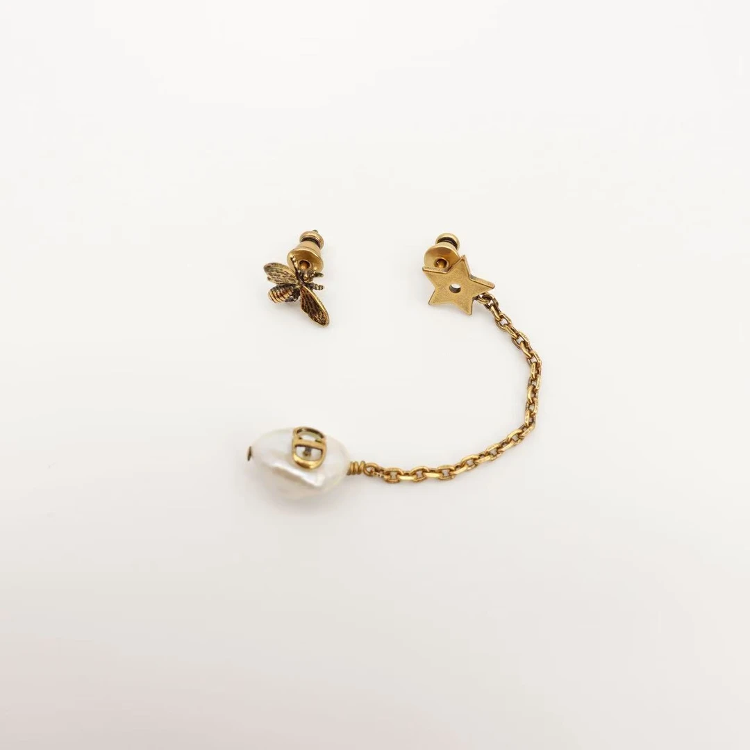 99新 DIOR/迪奥 迪奥不对称星星蜜蜂耳钉/68159245