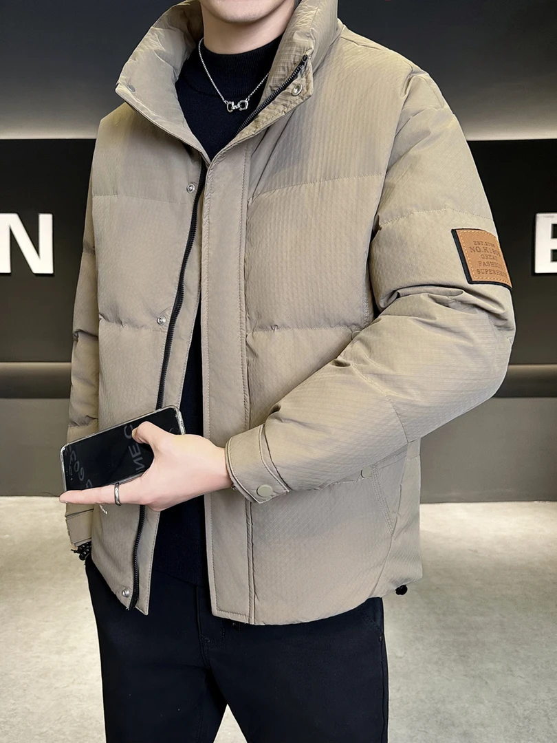 昆加希毕冬季立领羽绒服外套男款新款加厚保暖防寒服轻奢男装袄子