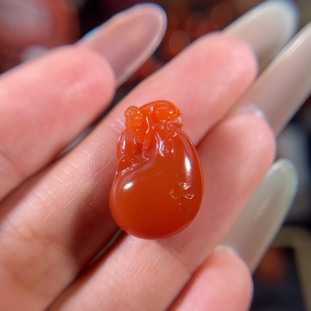 南红玛瑙未镶嵌钱袋子20.2*13.9