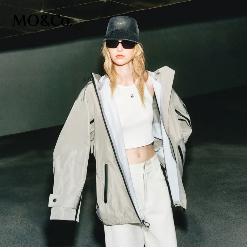 【流光风】MOCO春头颈一体抽绳连帽多功能外套MBD1COTT16