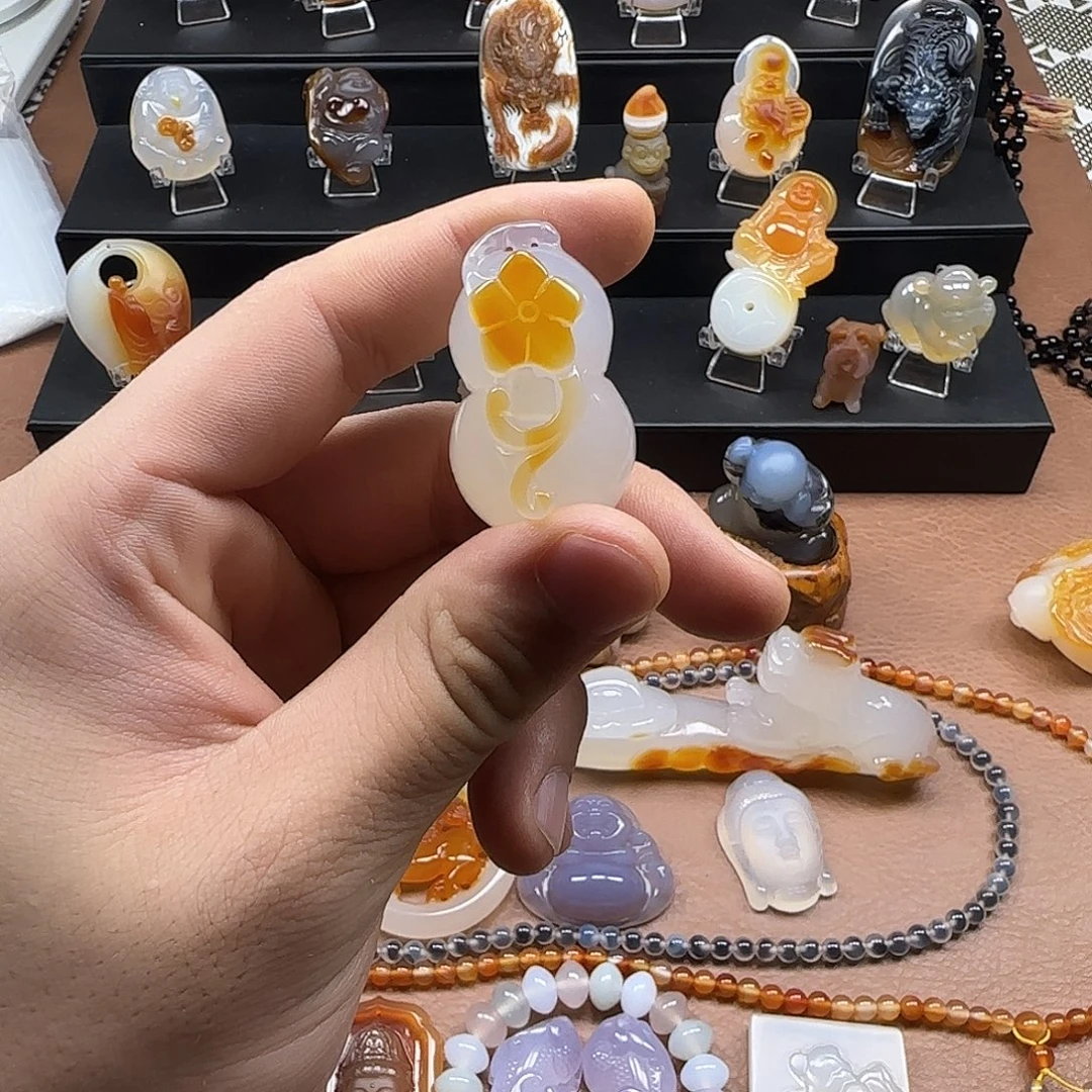 玛瑙/玉髓未镶嵌吊坠(不含链)