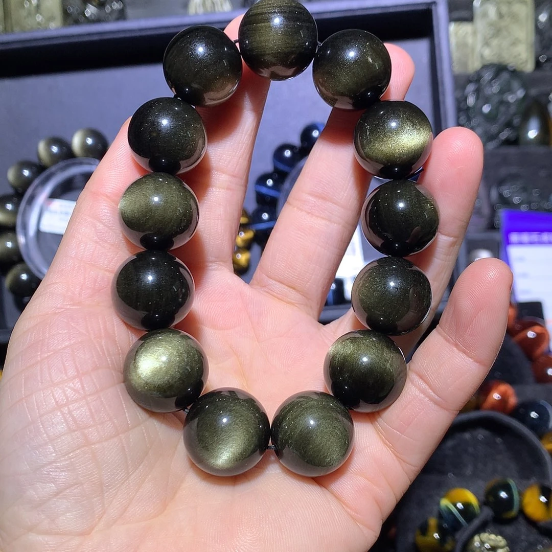 C***C黑曜岩未镶嵌手链