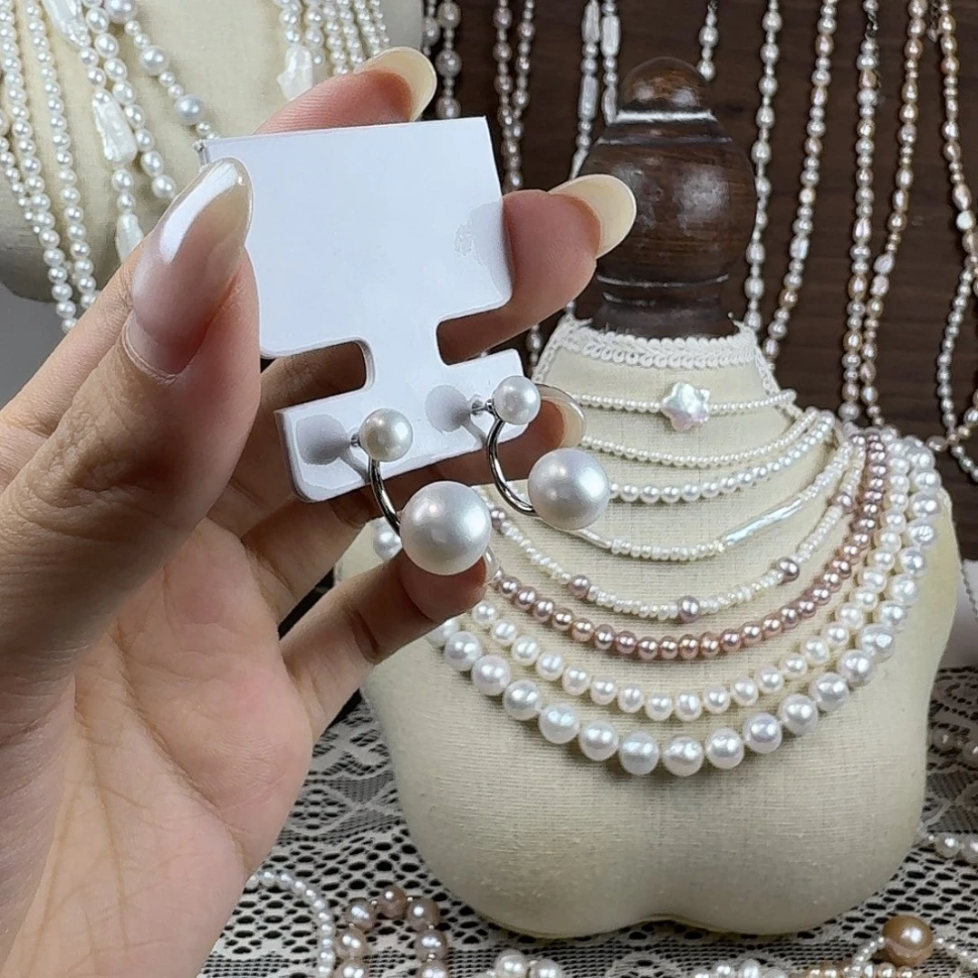 未镶嵌耳钉淡水珍珠