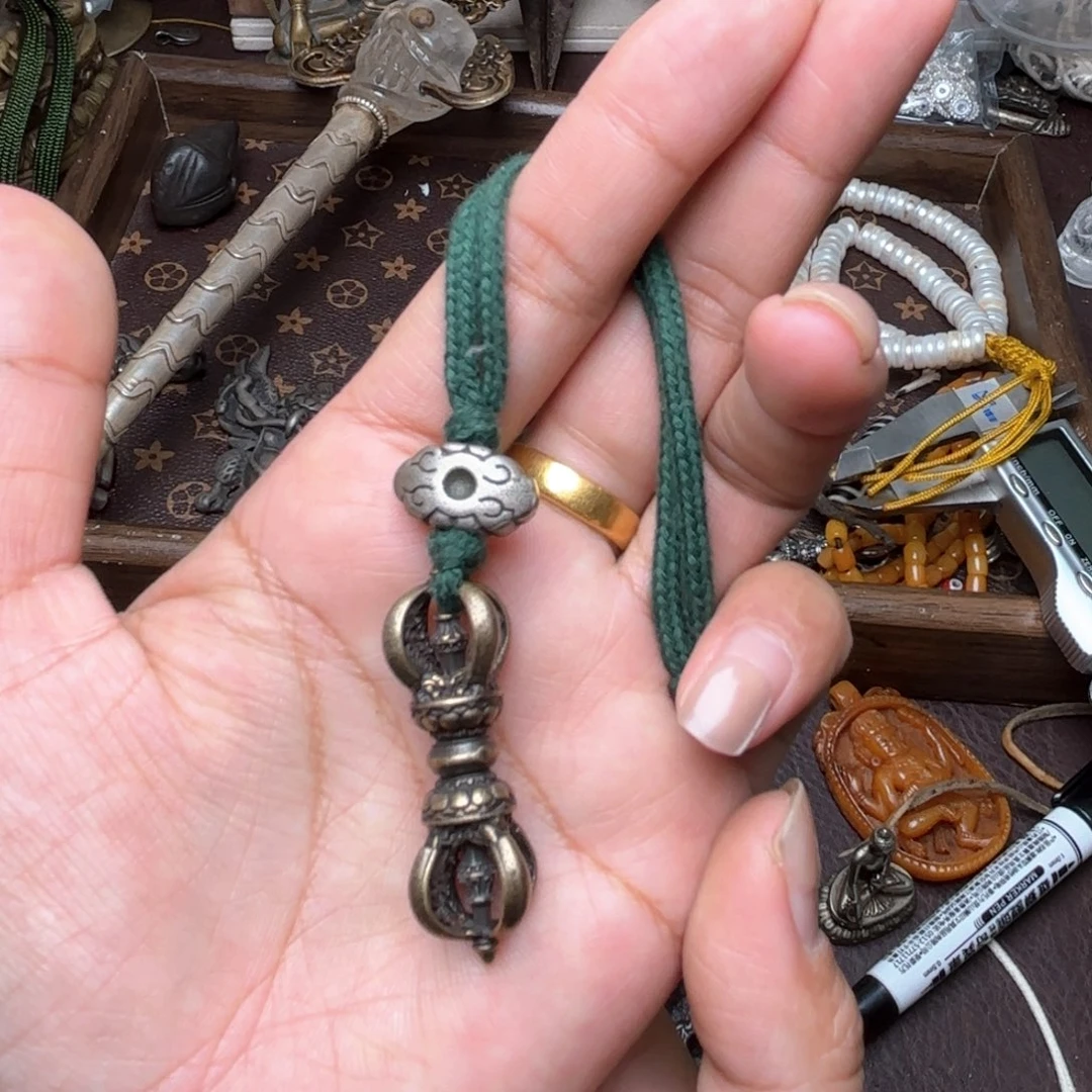 铜星月菩提吊坠项链