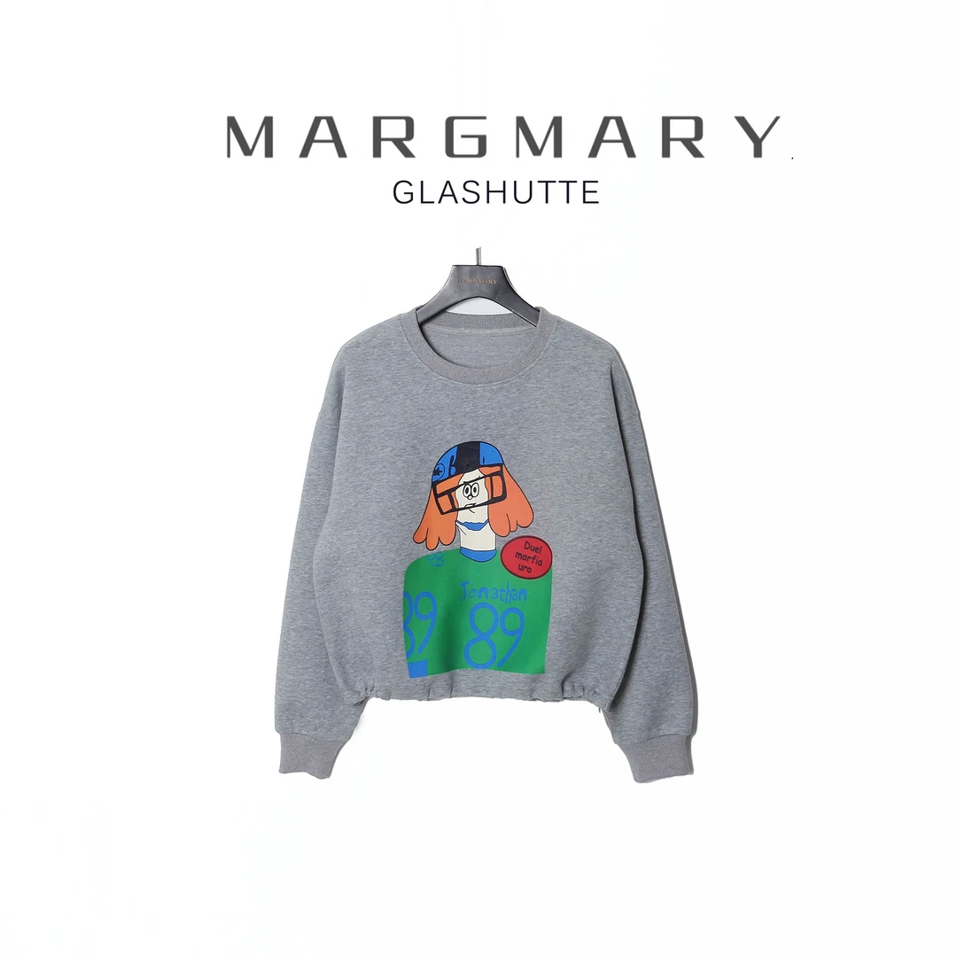 2025春季设计师新款休闲时尚百搭潮流舒适显瘦卡通女孩圆领卫衣