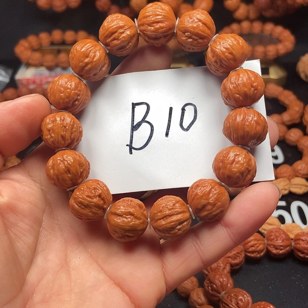 笑***穷文玩核桃手串八棱18