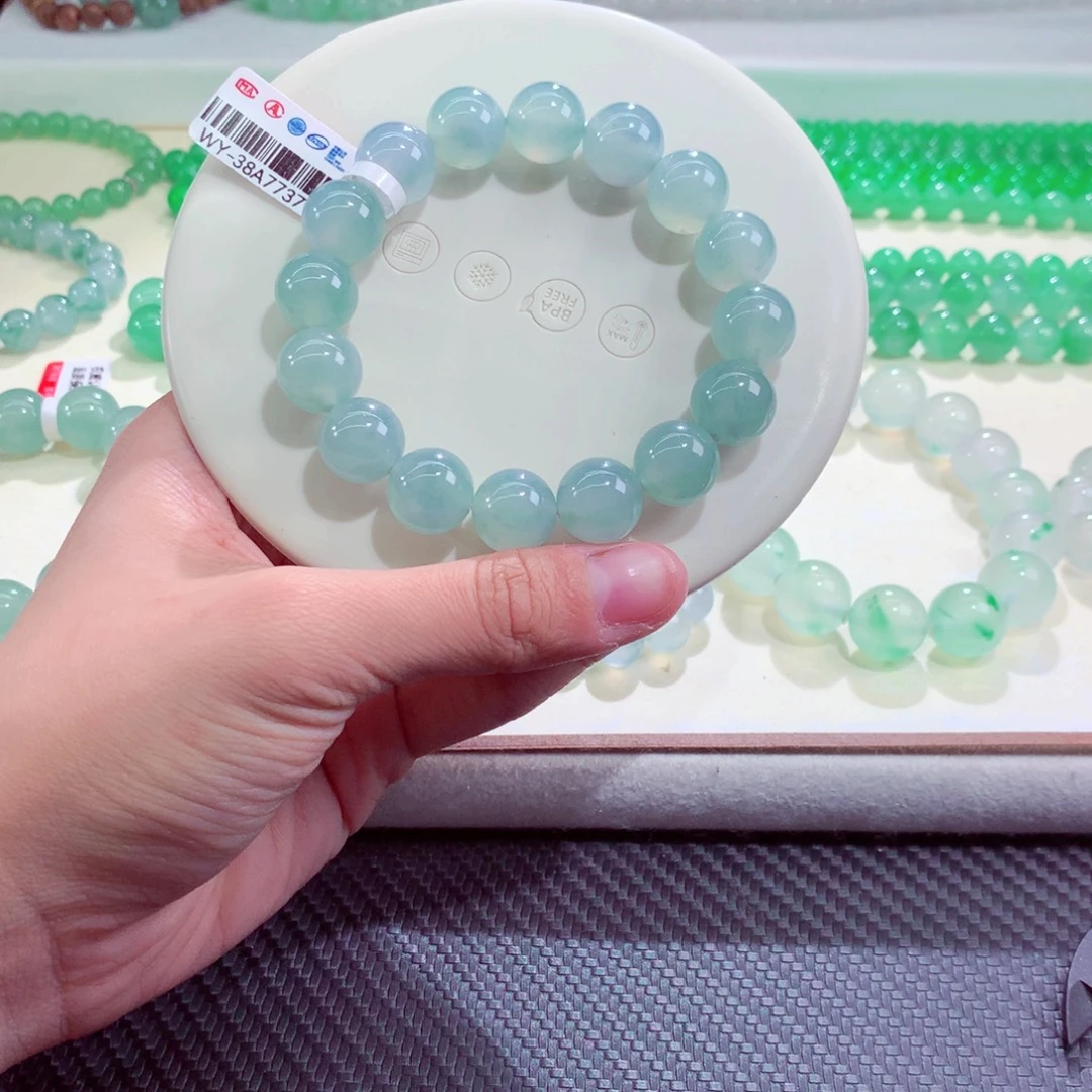 翡翠未镶嵌手链卡12.8