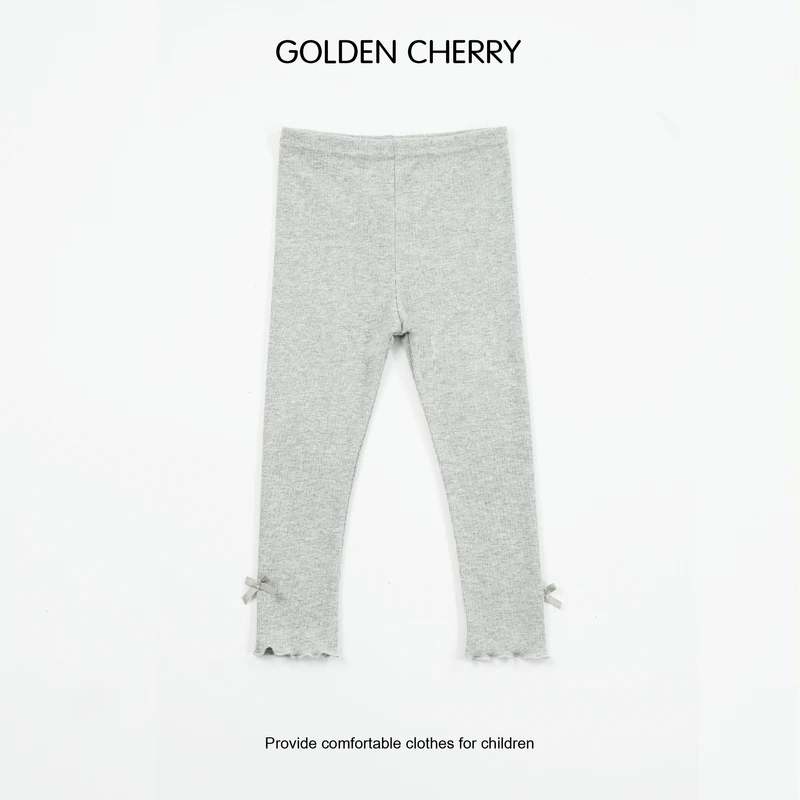 【金樱桃Golden cherry】小童双蝴蝶结亲肤花边打底裤MC-CPD02