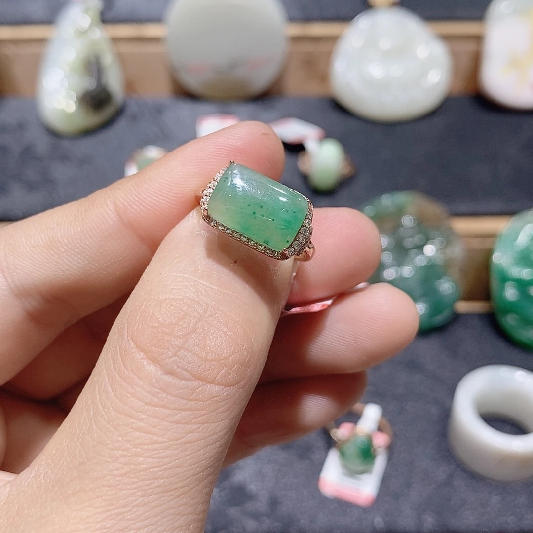 独山玉银S925镶嵌吊坠