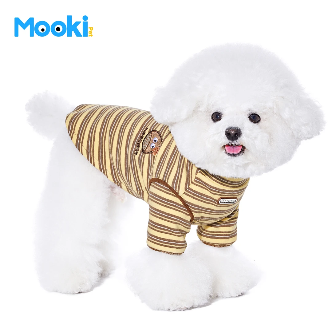 mookipet狗狗秋冬款T恤2025新款比熊泰迪雪纳瑞约克夏宠物打底衫