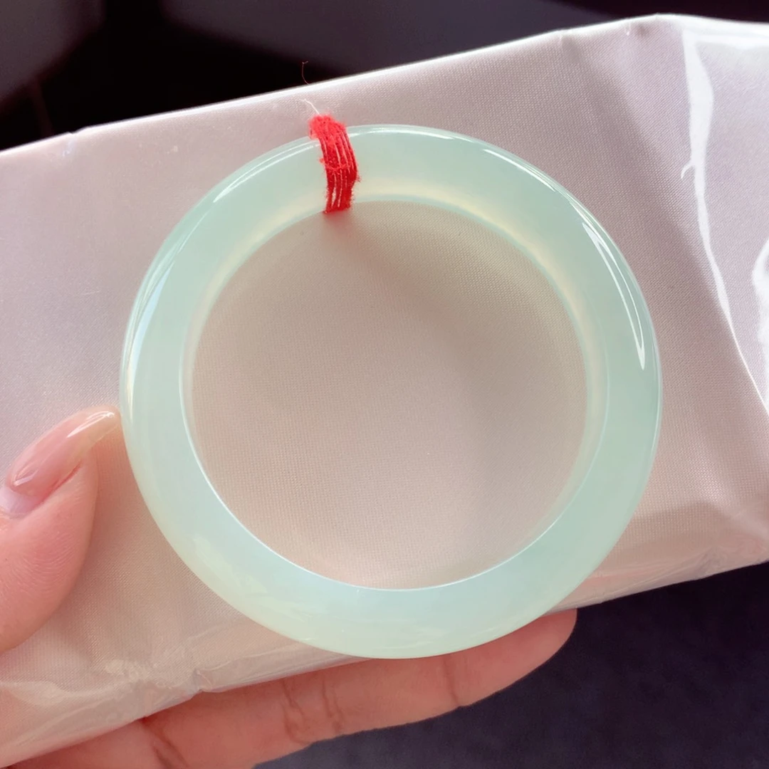 未镶嵌手镯翡翠54.8青提葡萄肉 种老至纯 小柒