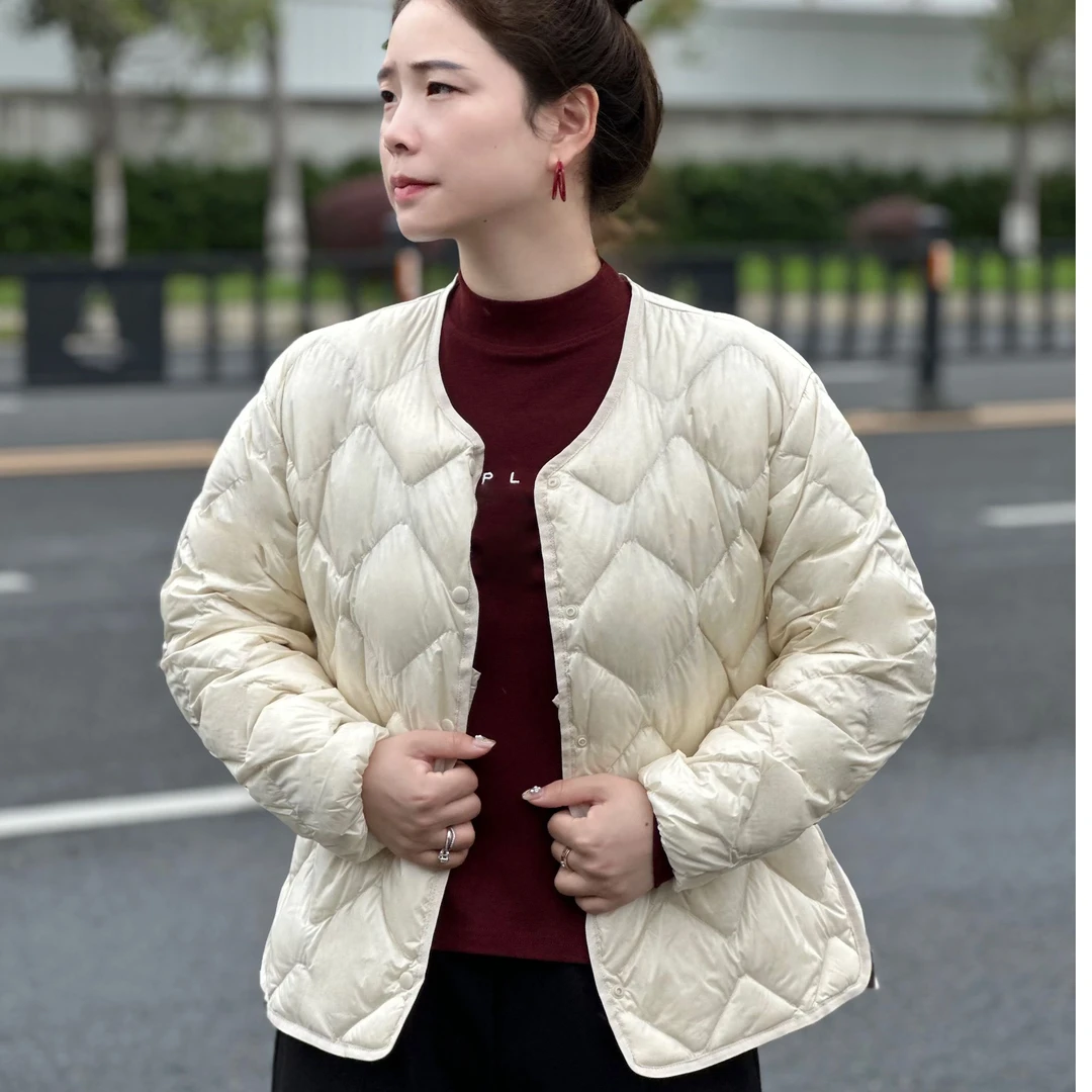 【无领】2025秋季新款外穿休闲轻薄无领短款羽绒服