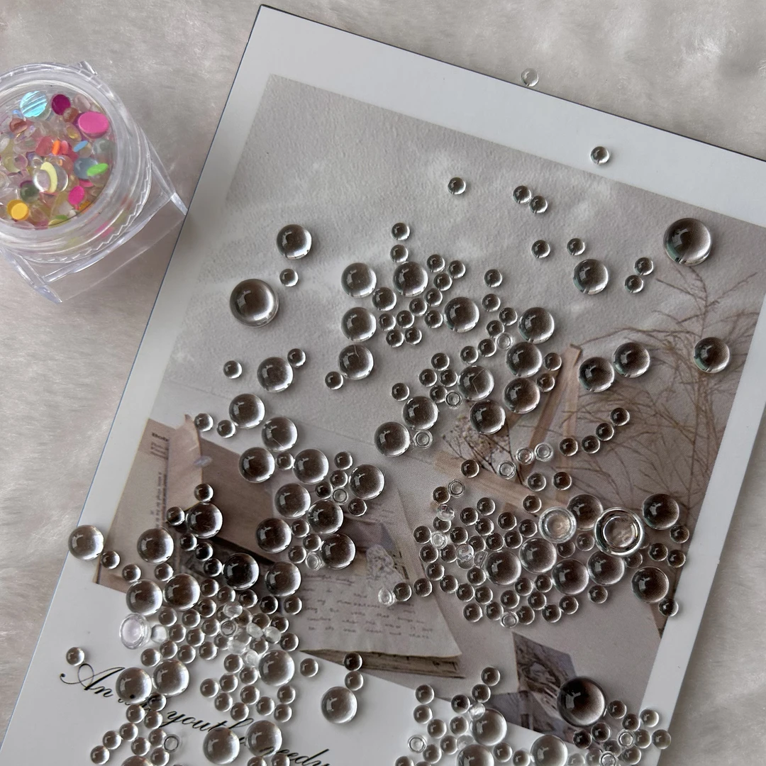 2—10mm高级树脂假露珠半圆半球diy手工假眼珠配件美甲店饰品配件