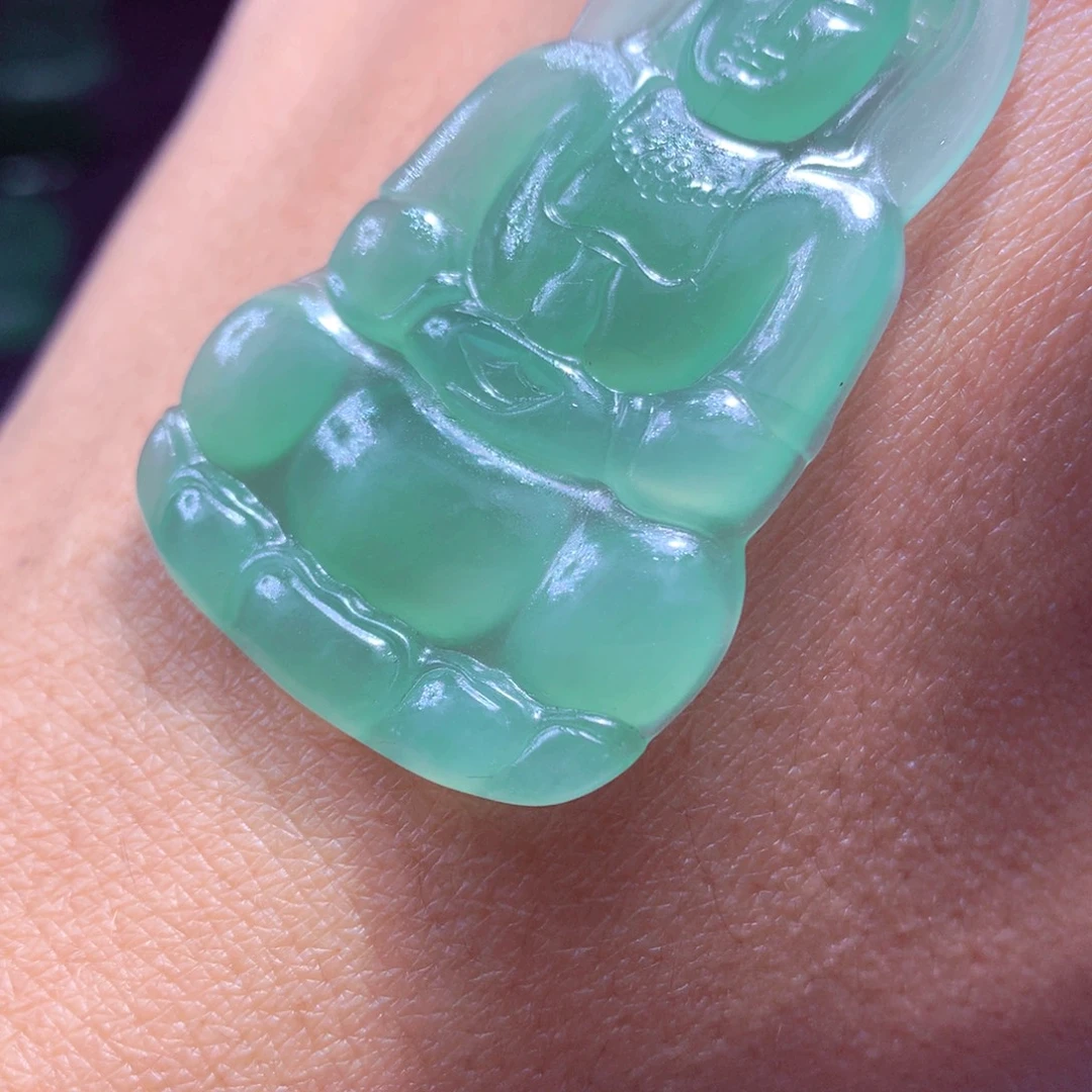 定制翡翠未镶嵌天然翡翠A货毛货挂件