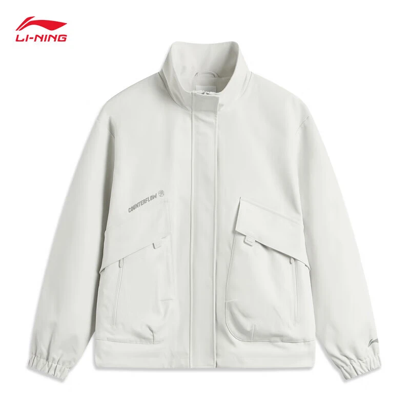 B品以直播展示为主-李宁夹克女茄克宽松梭织运动服外套AJDU284
