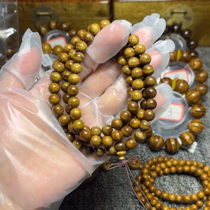 手串/手链楠木（金丝楠）枯木老料水波108颗