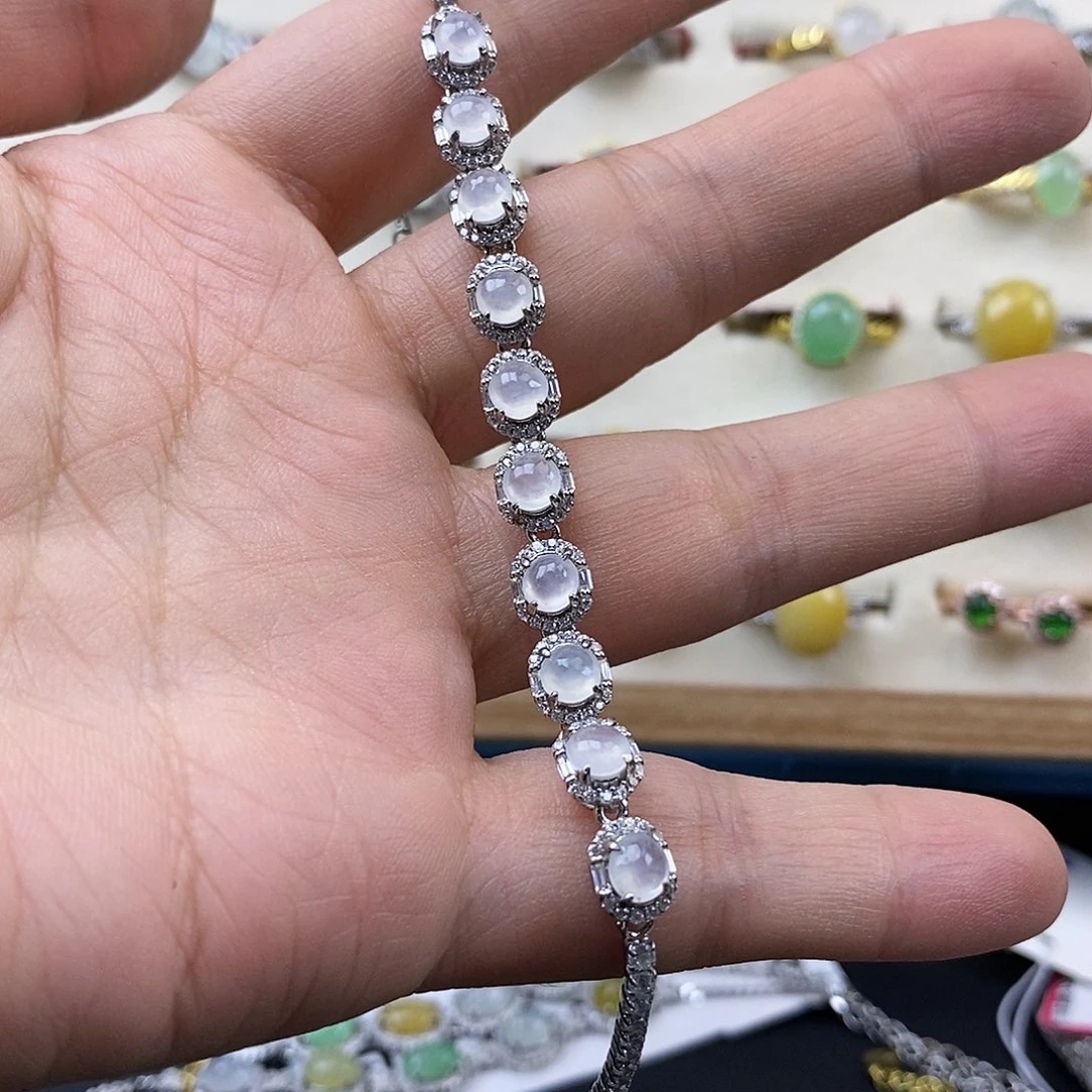 翡翠银S925镶嵌戒指