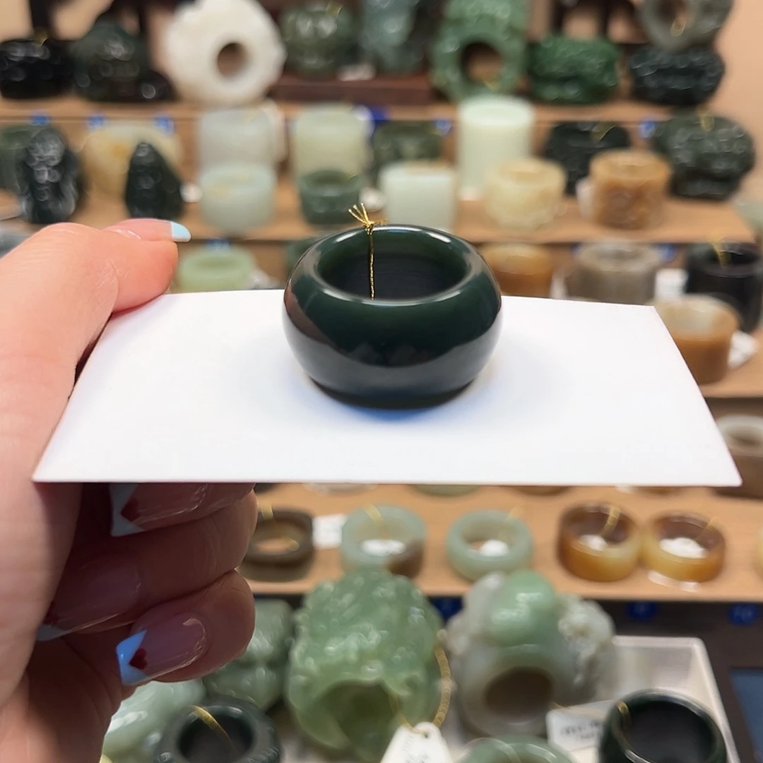 和田玉未镶嵌戒指20.6内径25号