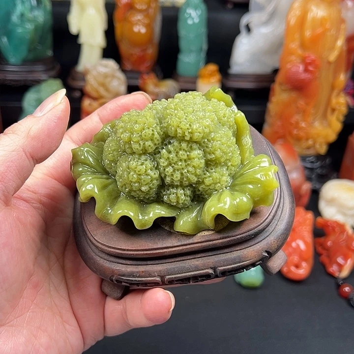 寿山石寿山月尾绿石