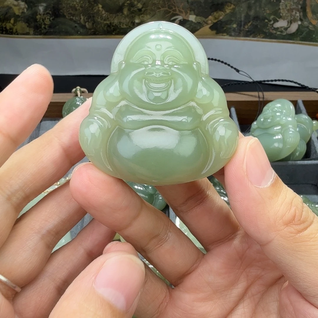 永***L和田玉未镶嵌颈饰50mm佛公特价款