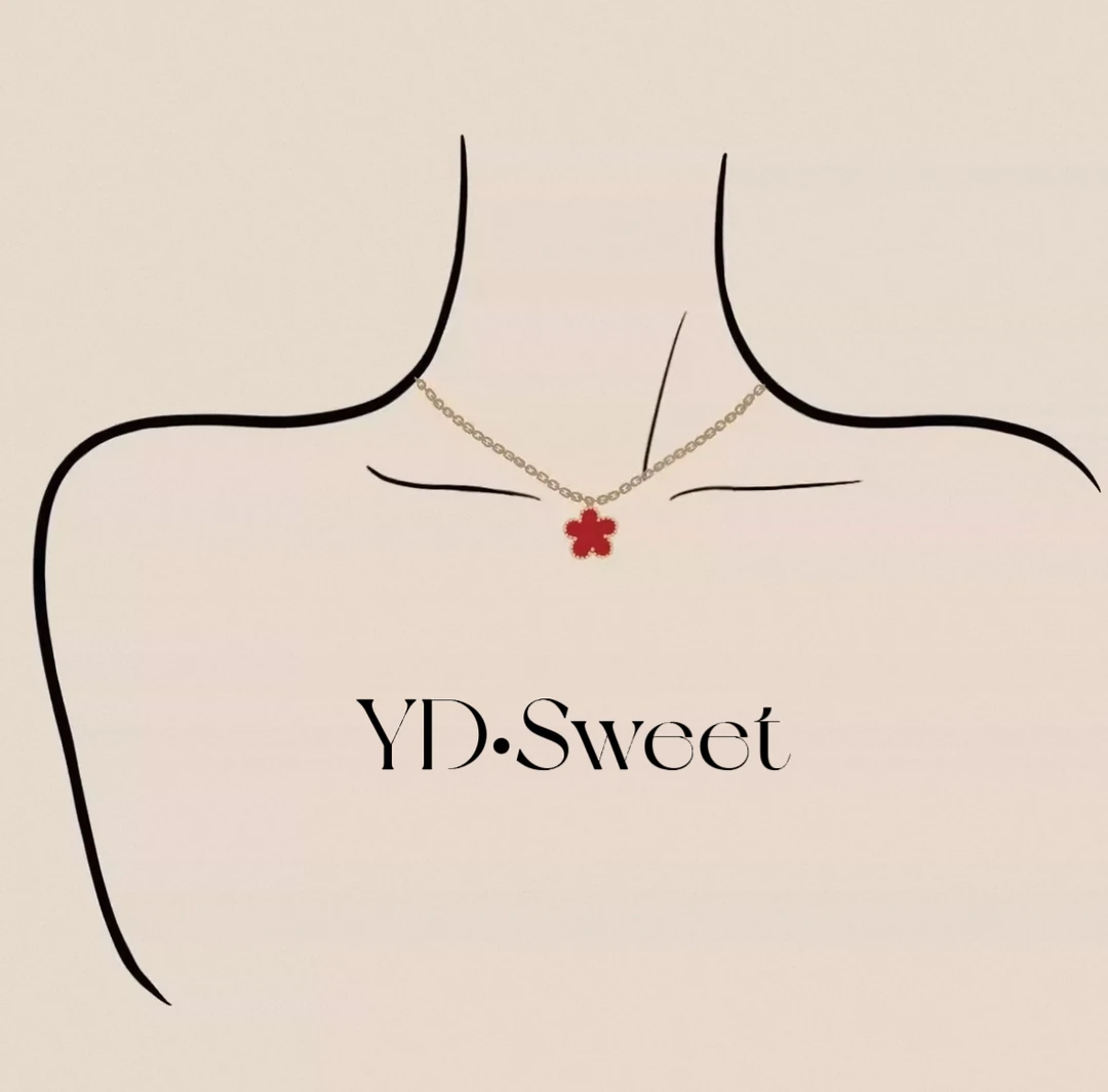 合金项链 V金四叶草项链高定经典百搭气质款