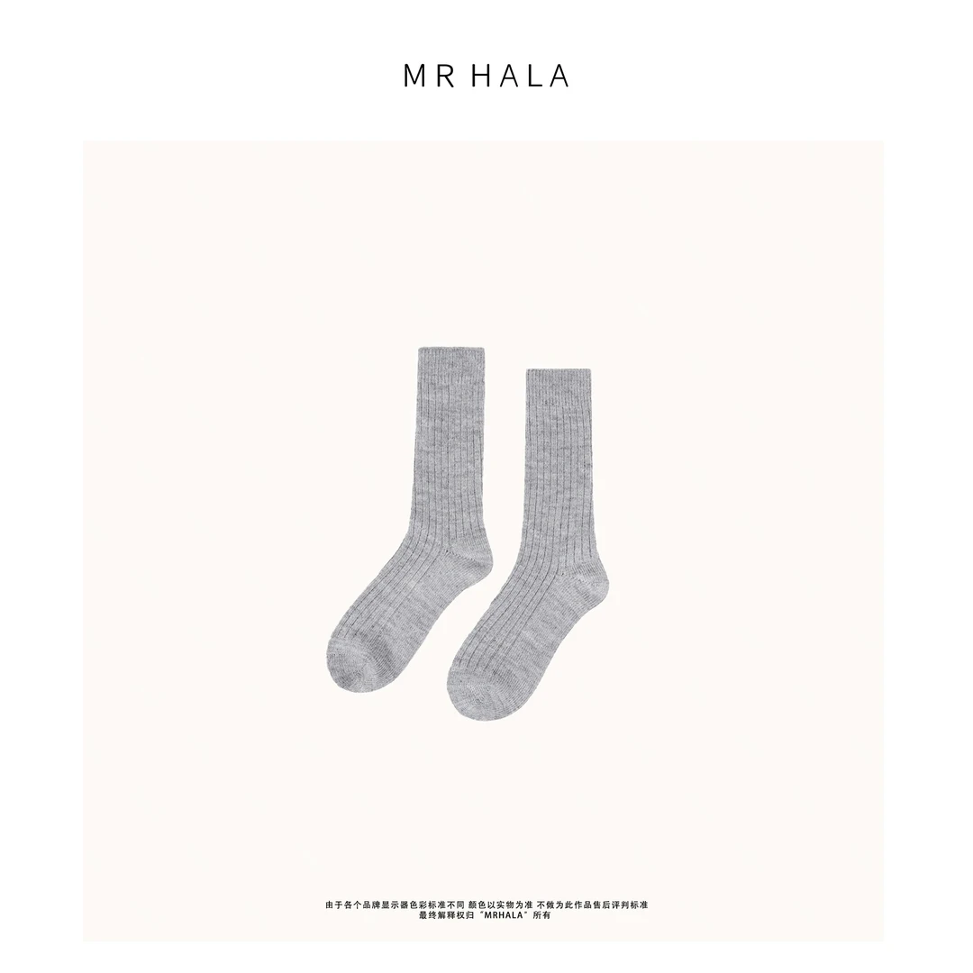 MRHALA 翠薇手工织针羊毛袜子女 LZ40812