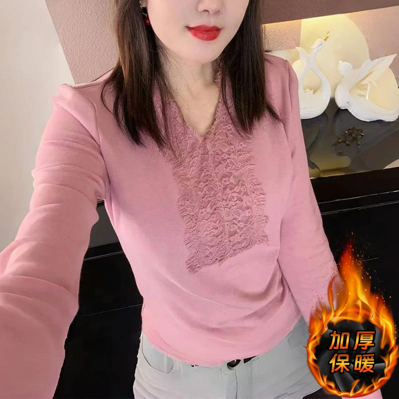 加厚保暖内搭打底衣可外穿漂亮长袖2025爆款新款洋气独特漂亮上衣