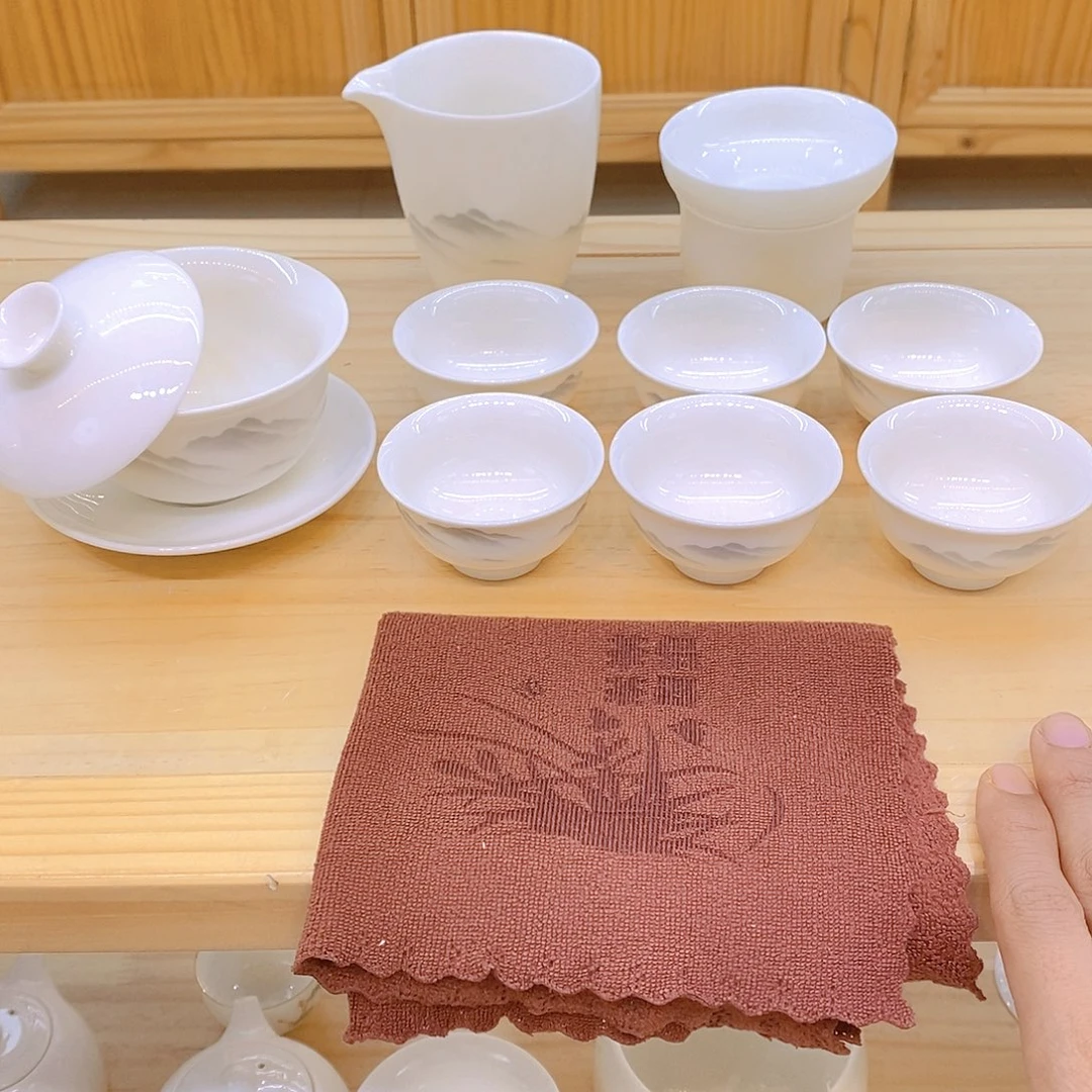 羊脂玉瓷茶具套装