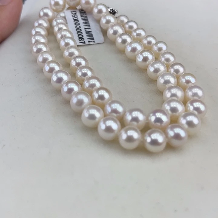 淡水珍珠银S925镶嵌颈饰8➕极光炫彩高品