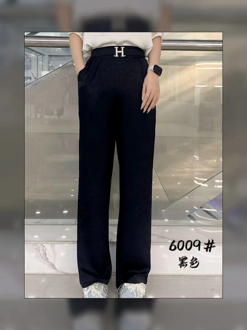 [丽丽衣橱]高端新款春夏垂感垂直直筒休闲裤宽松显瘦百搭高腰女裤