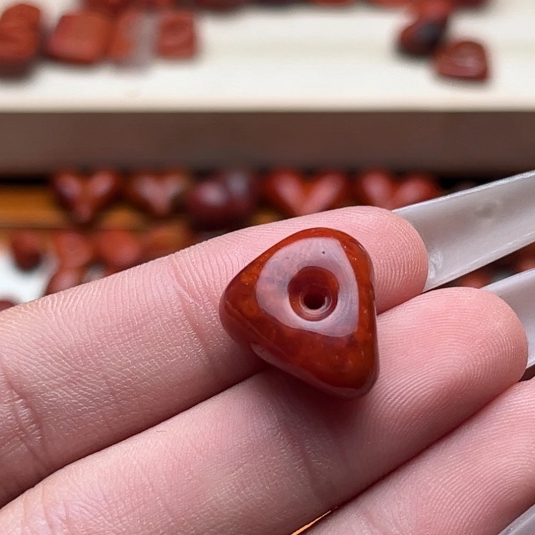 南红玛瑙未镶嵌南红12火焰红藏扣