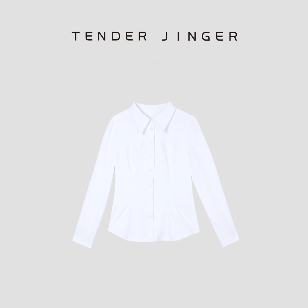 Tender Jinger｜线下专供 日*进口微弹抗皱收腰衬衫 T2308LFK358L