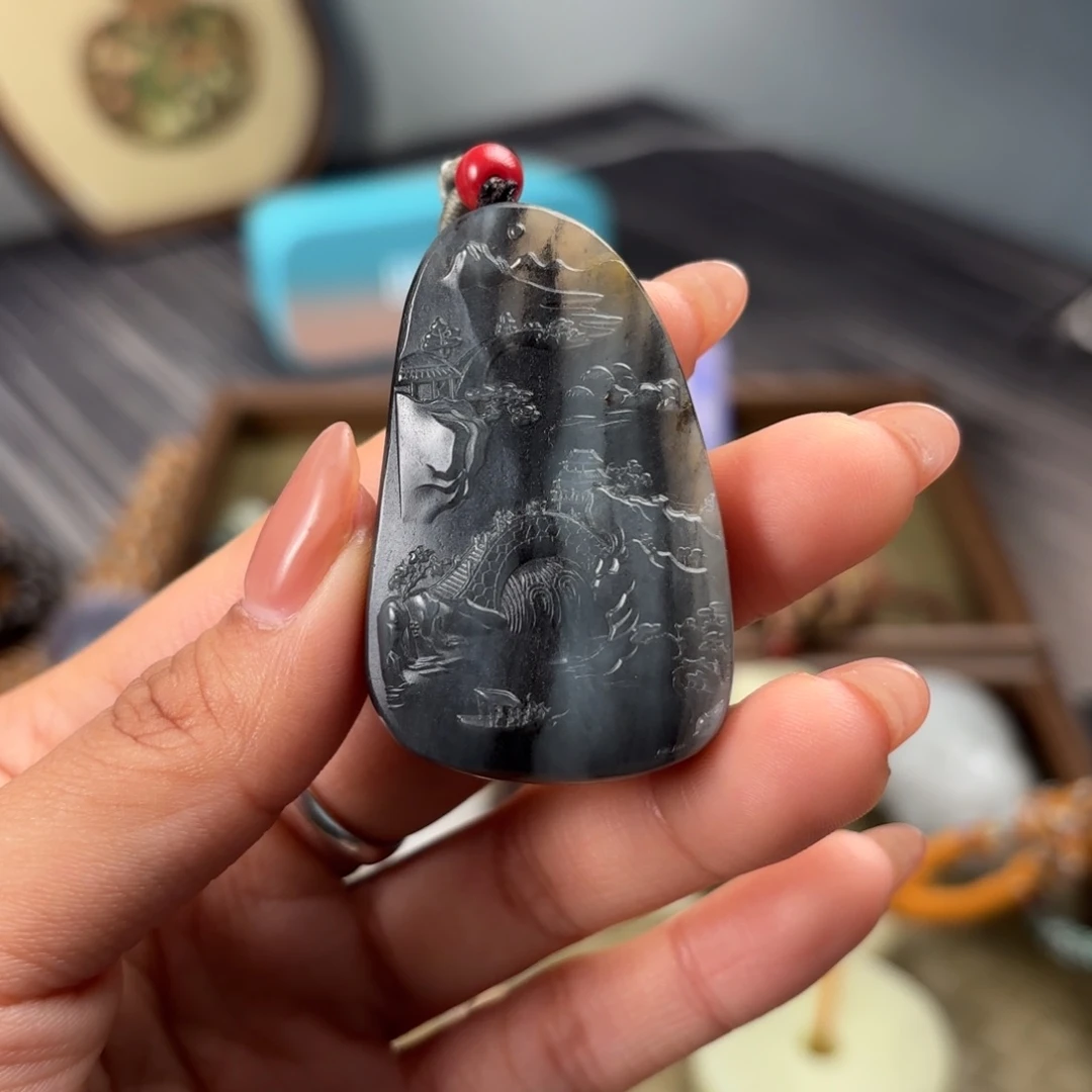 和田玉未镶嵌挂件