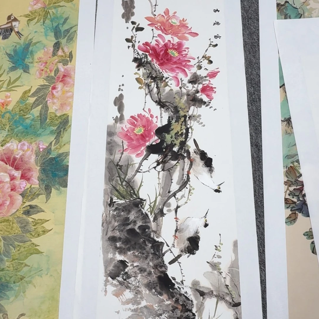宾***生国画周艺老师四尺对开