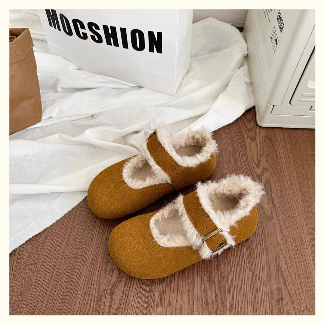 大萍子家 日式极简风雪地靴棉鞋