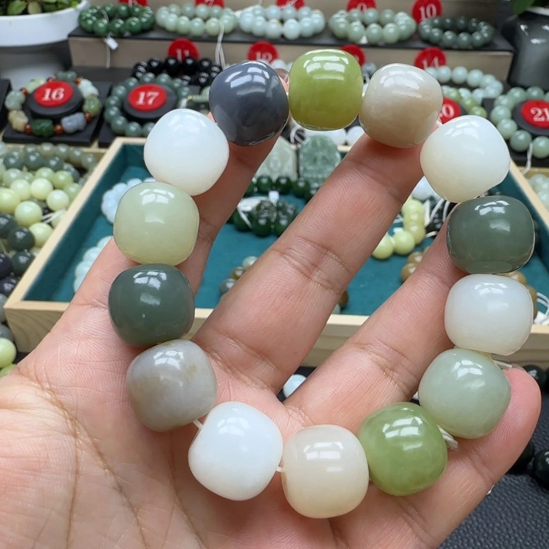 和田玉未镶嵌手链16