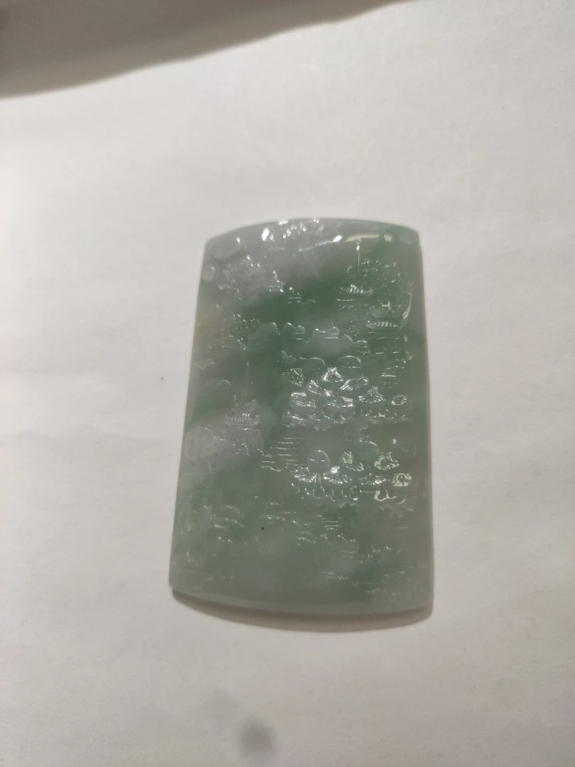 天然翡翠A货山水