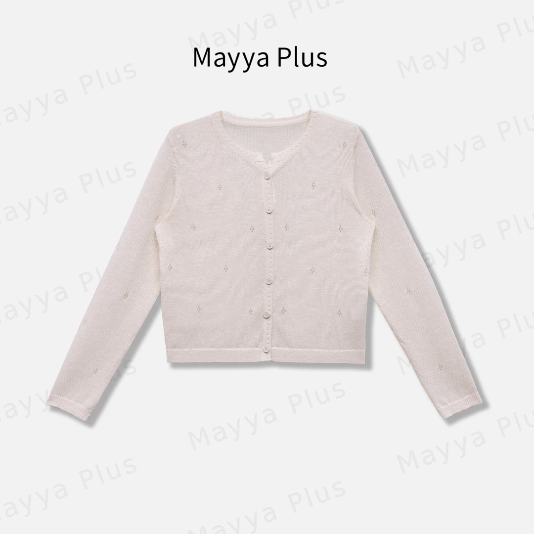 【心动缪斯】Mayya Plus麦芽定制韩系薄款针织衫女外搭上衣32536136