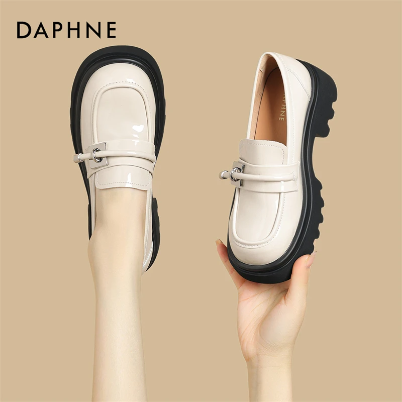 达芙妮时尚单鞋女2025春季新款百搭休闲鞋乐福鞋玛丽珍鞋工作鞋